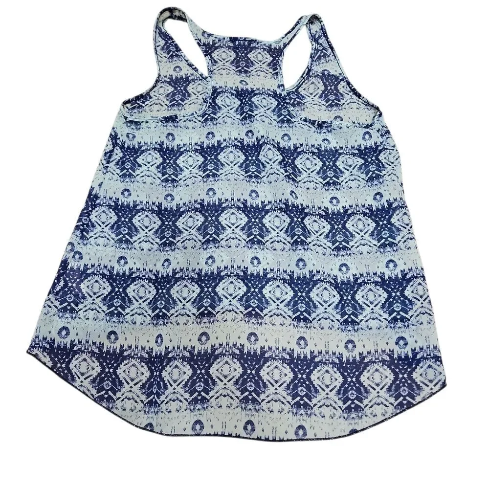 Teenbell Boho Tribal Ikat Pattern Tank S flowy Geometric Drapey Festival Desert